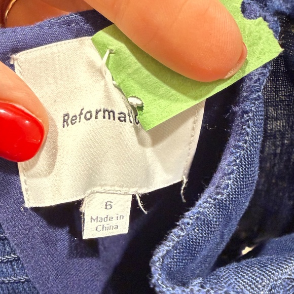 Reformation Marella Linen Midi-Dress - size 6 - Picture 4 of 4